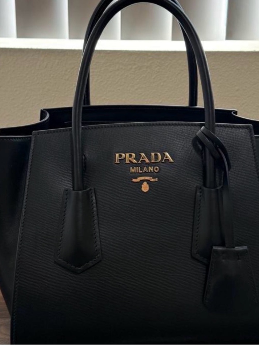 Prada Milano Black Saffiano Leather Tote